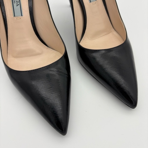 Prada Calzature Donna Vernice St. Saff Nero (Black); Size 36.5 (US 6) - Picture 3 of 11